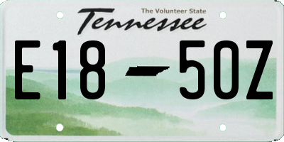 TN license plate E1850Z