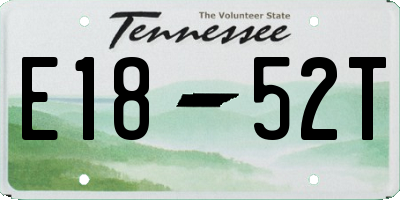 TN license plate E1852T