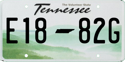 TN license plate E1882G
