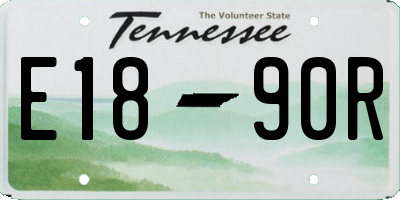 TN license plate E1890R