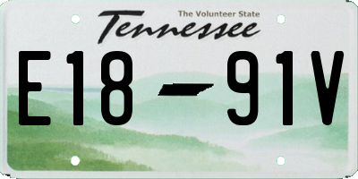 TN license plate E1891V