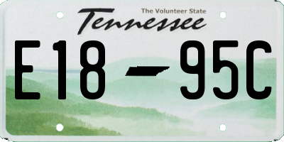 TN license plate E1895C