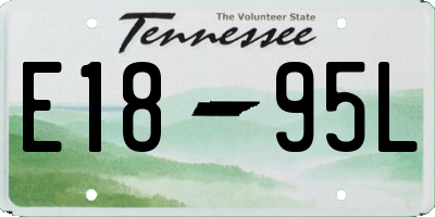TN license plate E1895L