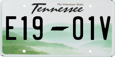 TN license plate E1901V