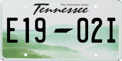 TN license plate E1902I