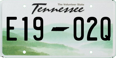 TN license plate E1902Q