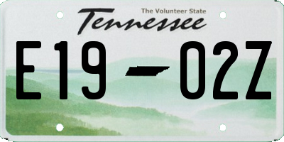 TN license plate E1902Z