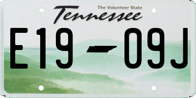 TN license plate E1909J