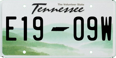 TN license plate E1909W