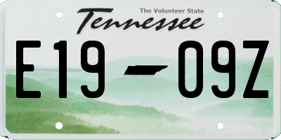 TN license plate E1909Z