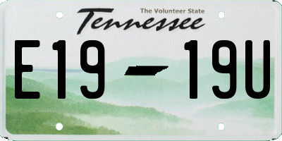 TN license plate E1919U