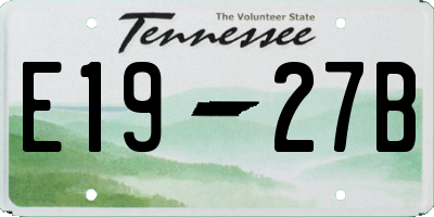 TN license plate E1927B