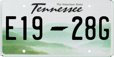 TN license plate E1928G