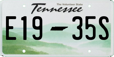 TN license plate E1935S