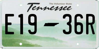 TN license plate E1936R