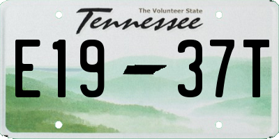 TN license plate E1937T