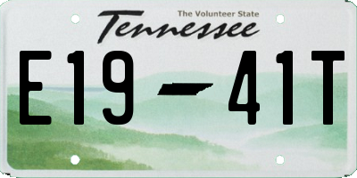 TN license plate E1941T