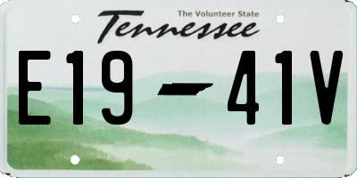 TN license plate E1941V