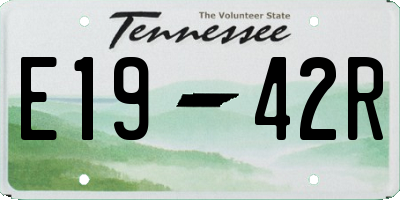 TN license plate E1942R