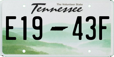 TN license plate E1943F