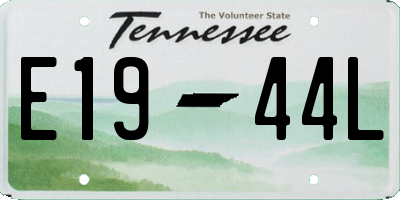 TN license plate E1944L