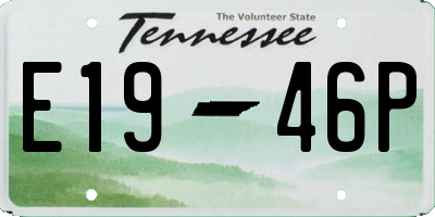 TN license plate E1946P