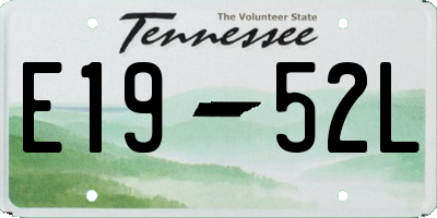 TN license plate E1952L