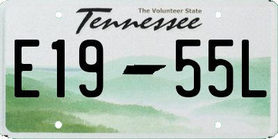 TN license plate E1955L