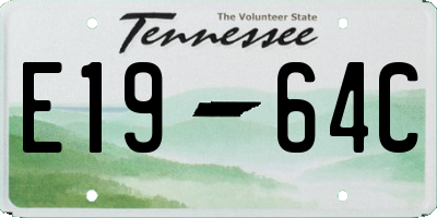 TN license plate E1964C