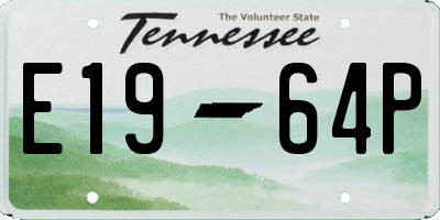 TN license plate E1964P