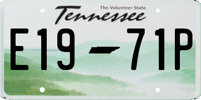TN license plate E1971P