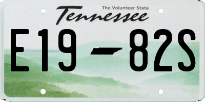 TN license plate E1982S