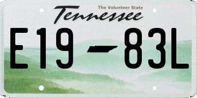TN license plate E1983L