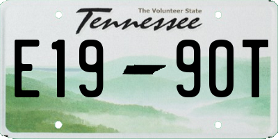 TN license plate E1990T
