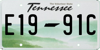 TN license plate E1991C