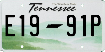 TN license plate E1991P