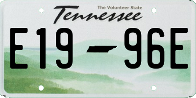 TN license plate E1996E