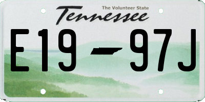 TN license plate E1997J