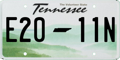 TN license plate E2011N