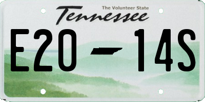 TN license plate E2014S
