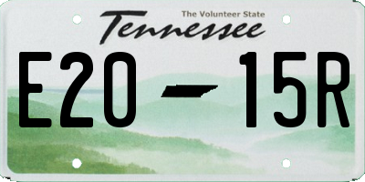TN license plate E2015R