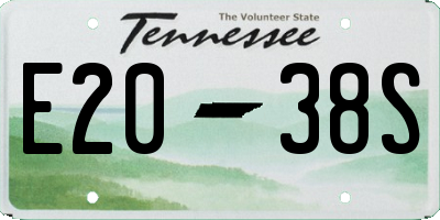 TN license plate E2038S