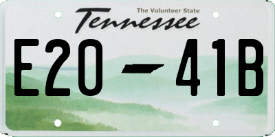 TN license plate E2041B