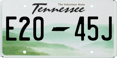TN license plate E2045J