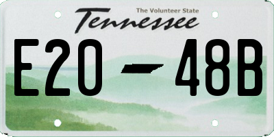 TN license plate E2048B