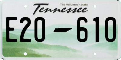 TN license plate E2061O