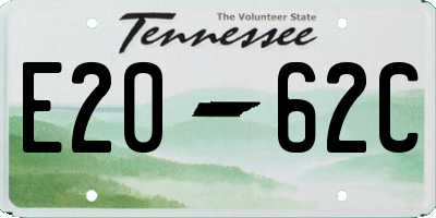 TN license plate E2062C