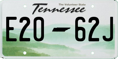 TN license plate E2062J