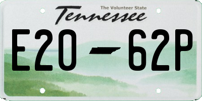 TN license plate E2062P