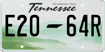 TN license plate E2064R